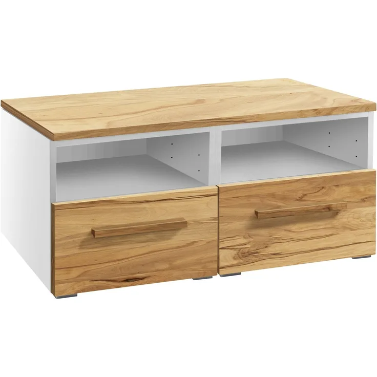 Hasena Kommode Owita Weiß mit Wildbuche-Front zerlegt, zerlegt (zum Selbstaufbau) 90x50x41 cm – Selezione