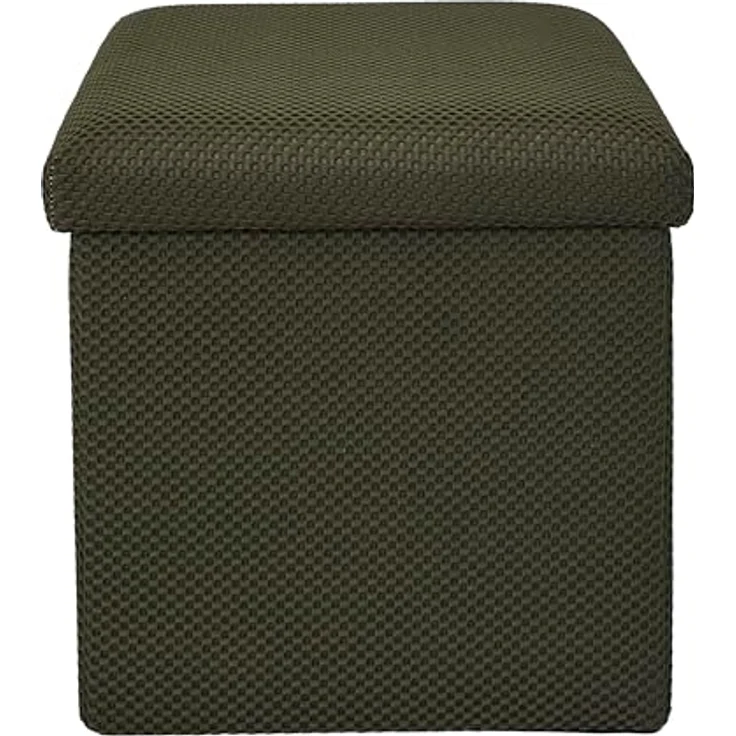 HOME DECO FACTORY, HD0507, Faltbare Ottoman-Truhe, modernes Design, multifunktional, praktische Aufbewahrung, optimaler Komfort, einfache Wartung, Khaki, 38x38 cm – Bild 6