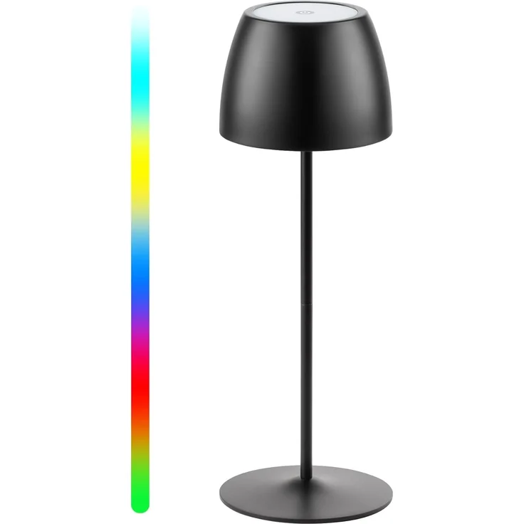 Tomons LED Außen-Tischleuchte dimmbare kabellose Touch-Tischlampe, wiederaufladbar, 3000-6500K, 4 RGB-Modi, IP54 – Bild 1