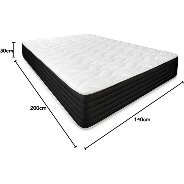 DUÉRMETE ONLINE - Viskoelastische Matratze Pocket Visco wendbar (Winter-Sommerseite), Härtegrad mittel bis hoch, Dicke 30 cm, milbendicht, antibakteriell und hypoallergen, 140x200 cm – Bild 3