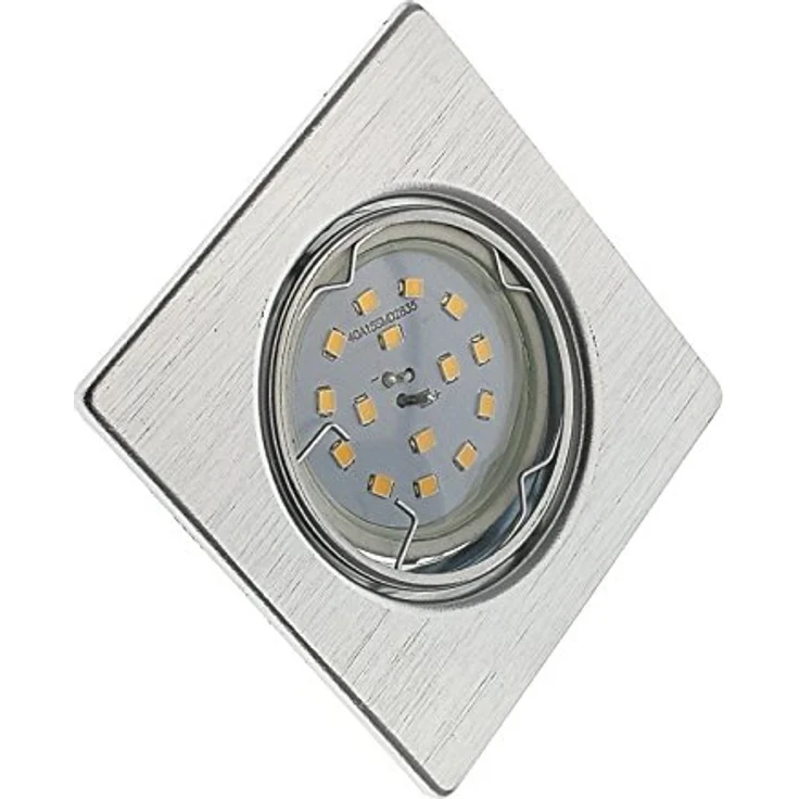 TRANGO LED Einbaustrahler, Dimmfunktion, 6er Set 6729-069SMOSD LED Einbaustrahler Aluminium gebürstet Eckig inkl. 6x 5 Watt 3 Stufen dimmbar Ultra Flach LED Modul 3000K warmweiß, Deckenspot, Einbauspot, Deckenleuchte, Downlight – Bild 4