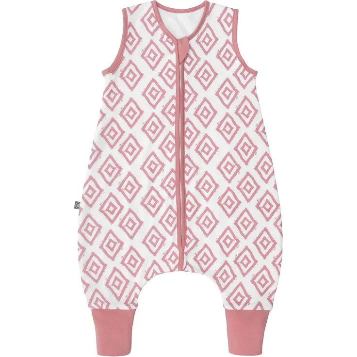 emma & noah Schlafsack mit Füßen Rauten Rosa