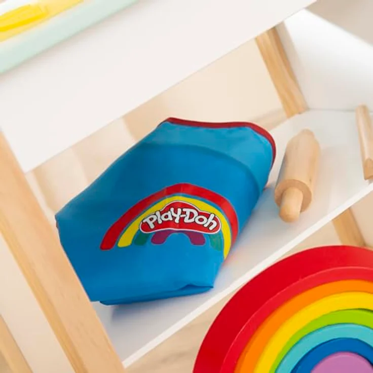 roba x Play-Doh Schulpult - FSC-Holzwerkzeuge, 3D-Kreativmatte, 6 Knetdosen, Schürze & Stuhl - Kreatives Mal-, Bastel- und Spielpult - Für Kinder ab ab 3 Jahren – Bild 9