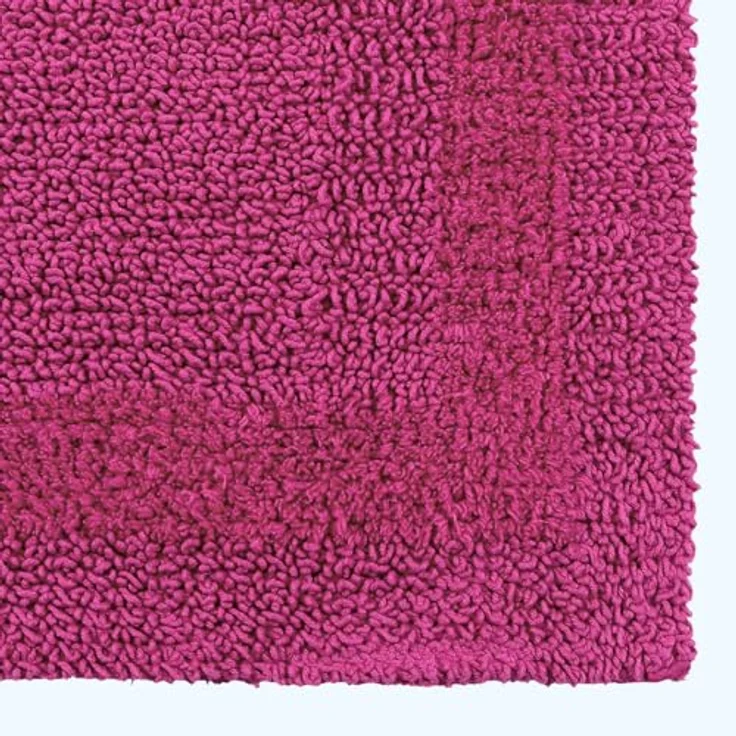Homescapes Badematte 2 teiliges Luxus Badematten Set 100% Baumwolle raspberry, Höhe 30 mm, Badematte - 50x80 cm, WC Vorleger - 50x55 cm – Bild 6