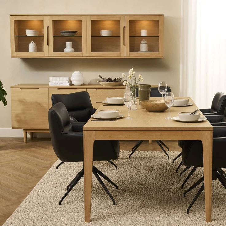 Sideboard Enimeta Eiche Natur 213 cm - 3 Türen, 3 Schubladen & Soft-Close – Bild 3