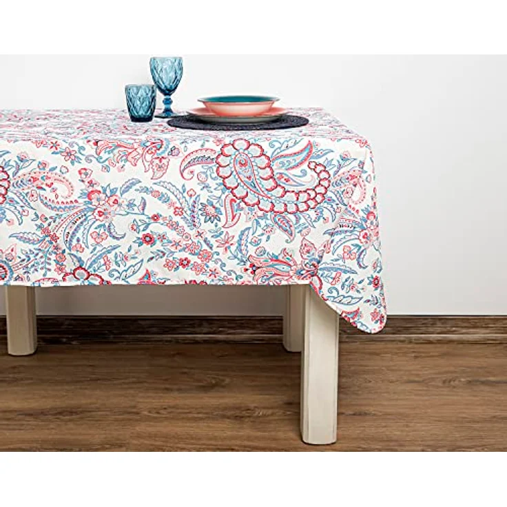 Quid Vinthera Azalea Tischdecke, schmutzabweisend, 140 x 140 cm, Mehrfarbig – Bild 5