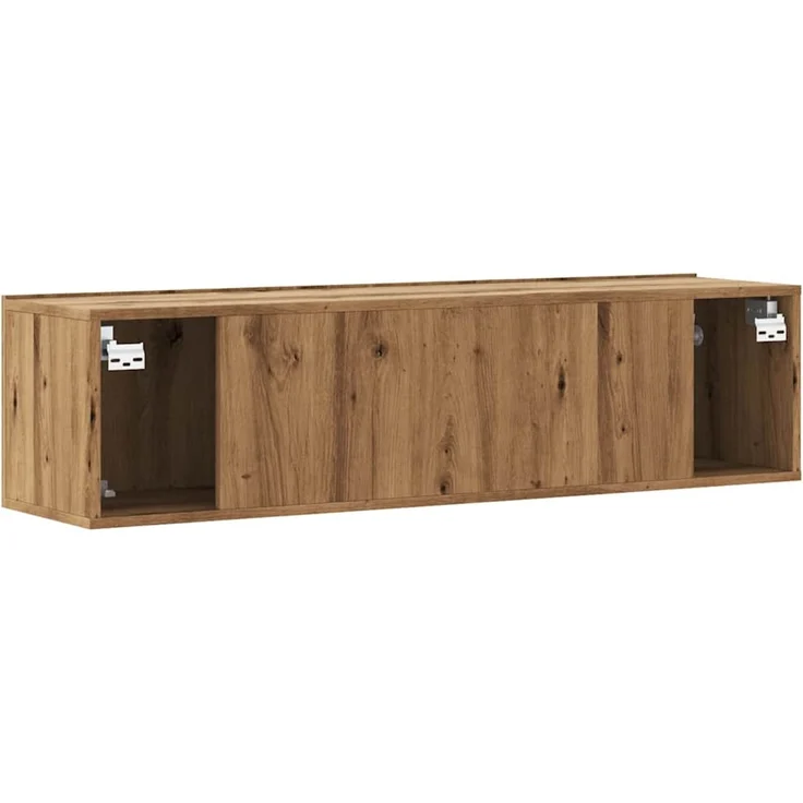 TV-Wandschrank, TV-Hängeboard Fernsehschrank Artisan-Eiche 120x30x30 cm Holzwerkstoff – Bild 6