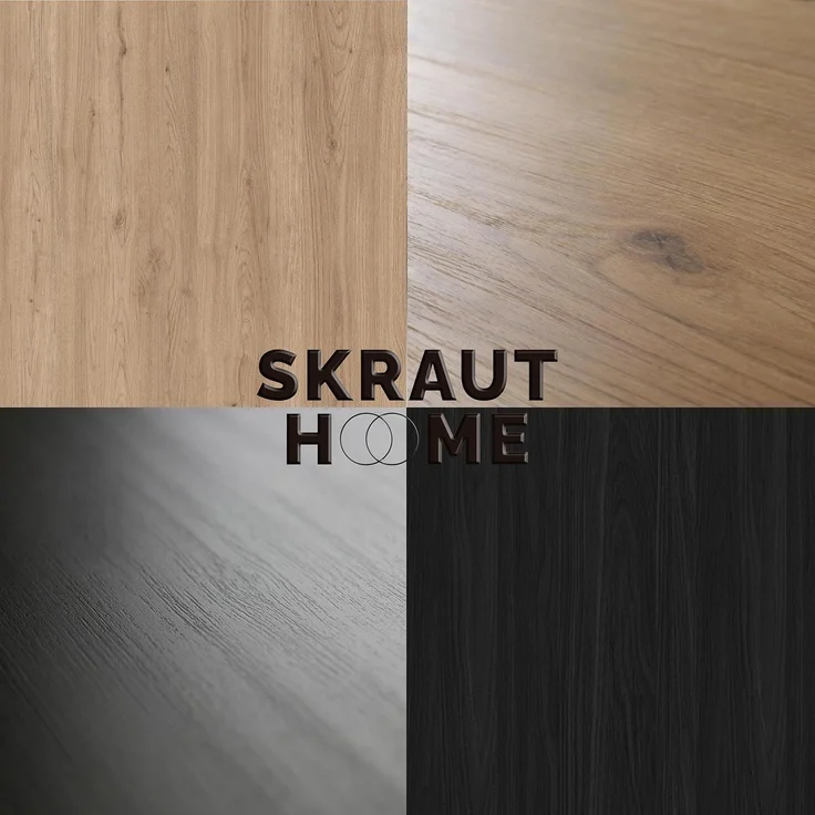 Skraut Home | TV-Schrank, Lowboard | für Wohnzimmer und Esszimmer | 150 x 45 x 35 cm | Für TV-Geräte bis zu 65" | Elektrokamin. Maße | Moderner Stil | Eiche Schwarz – Bild 6