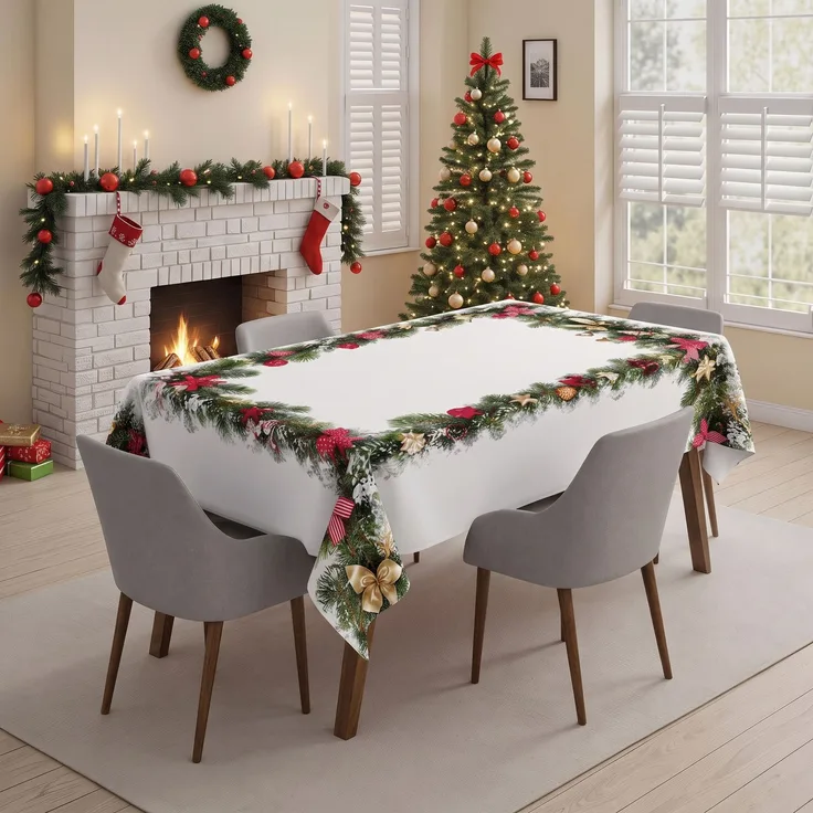 Hermia Concept 'Xmas 19' Tischdecke, Mehrfarbig, 160 x 220 cm