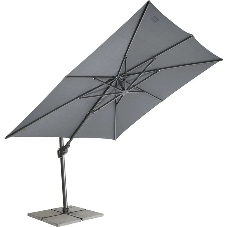 MWH Ampelschirm Monte Carlo anthrazit 300 x 300cm Sonnenschirm Gatenschirm Alu – Bild 8