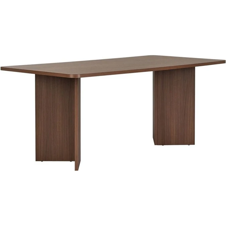 Modern Walnut Dining Table, 180 x 90 x 75 cm | 100% Melamine Coated Particle Board, 25 mm Thick | Stylish & Durable, Perfect for Family Meals & Gatherings, 70 kg Bearing Capacity – Bild 4