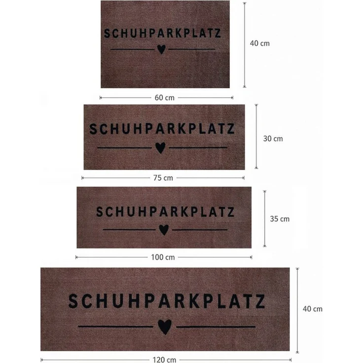 Kubus Fußmatte Domo, Schuhmatte mit Schuhparkplatz, waschbar, TPE-Rücken, Waschbare Schuhmatte mit Schuhparkplatz für bis zu 4 Paar – Bild 2
