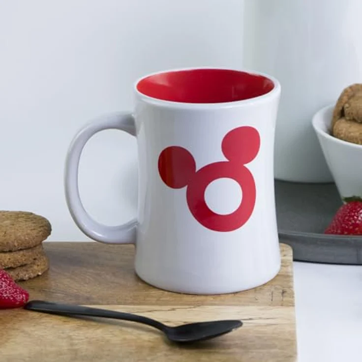Geda Labels GmbH Mickey Tasse mit 3D Relief, Steingut, Rot, 360ml, mikrowellen- und spülmaschinengeeignet – Bild 3