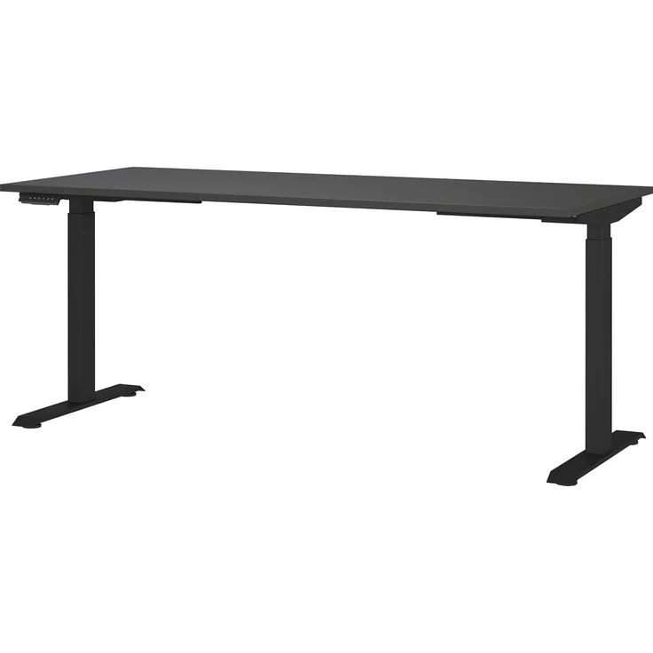 Germania Schreibtisch 7909-547, in Graphit, EL. höhenverstellb, 180 x 120 x 80 cm (BxHxT) – Bild 1