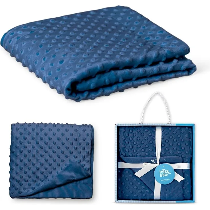 Interbaby 0881-10 Blasen Babydecke dunkelblaue, blau, 700 g