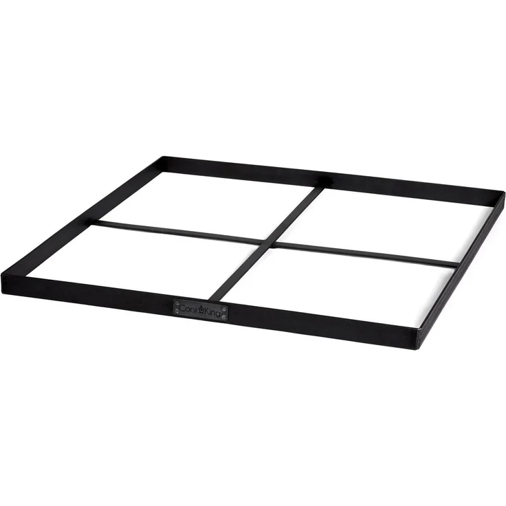 Cook King Stahl Quadratische Feuerschalenbasis für Dekosteine 100 x 100 cm (ohne Dekosteine) Schwarz – Bild 3