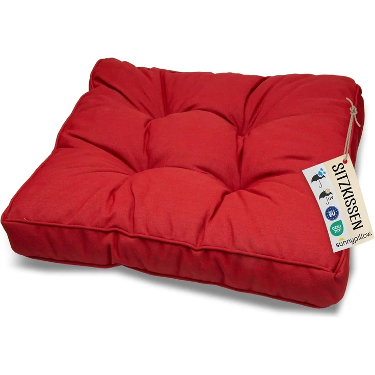 sunnypillow Stuhlkissen Gartenkissen für Gartenmöbel Rattanmöbel, Outdoor / Indoor