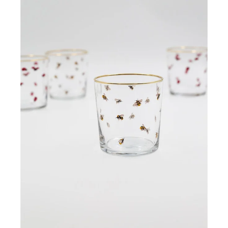Hermia Concept 'Lady 380' Gläser-Set (4-teilig), Gold / Transparent, 8,6 x 8,6 x 9,1 cm, 380 ml – Bild 5