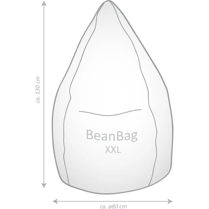 Sitting Point Sitzsack Easy XXL ca. 300 Liter Altrose – Bild 3