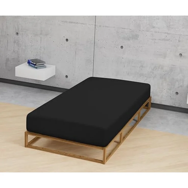 Castell Jersey-Stretch-Spannbetttuch 0077113, schwarz, 1x 180x200 cm - 200x200 cm – Bild 5