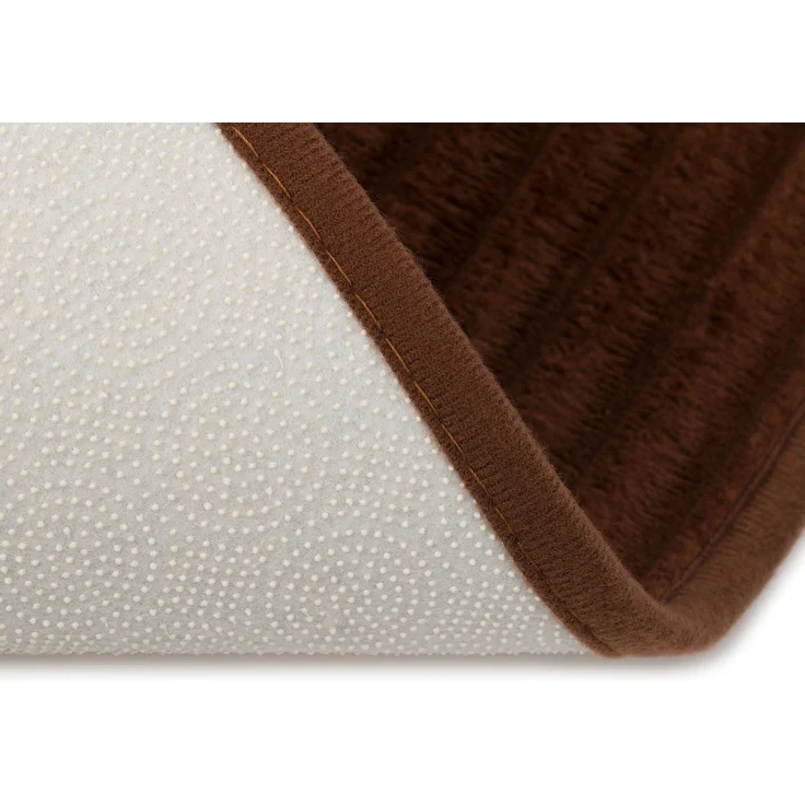 Gözze Badematte Berlin, Höhe 7 mm, rutschhemmend beschichtet, fußbodenheizungsgeeignet, Polyester, rechteckig, Badteppich, Uni Farben, Cord Optik, waschbar – Bild 3