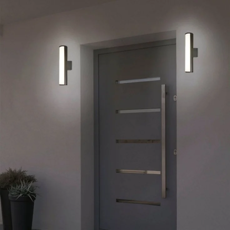 näve LED Außen-Wandleuchte Flair, Warmweiß, Aluminium dunkelgrau Länge 30cm IP54 warmweißes Licht – Bild 4