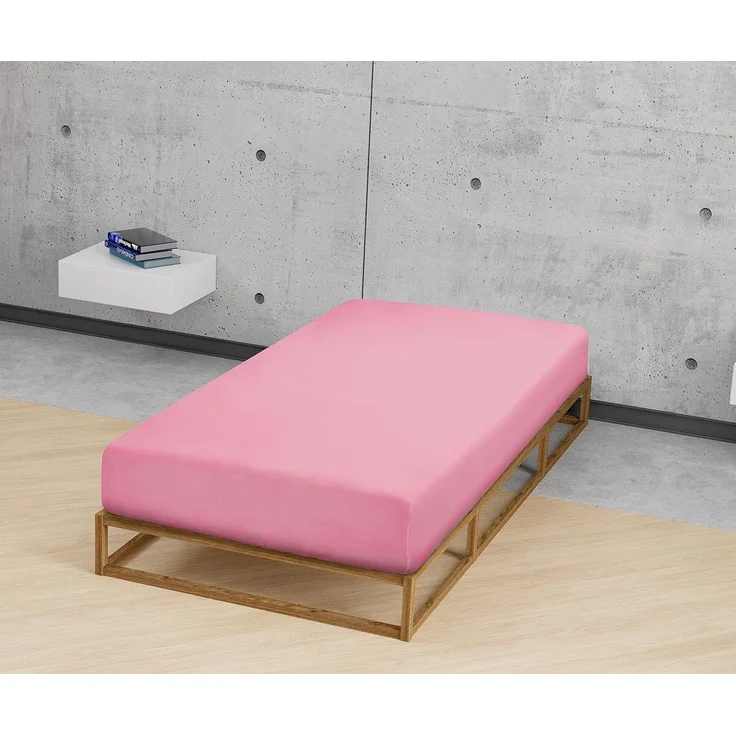 Biberna Jersey-Spannbetttuch, 100 % Baumwolle, Pink, 1x 180x200 cm - 200x200 cm – Bild 4