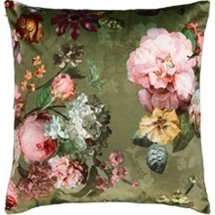 ESSENZA 'Fleur' Dekokissen, Polyester Moos, 50x50 cm – Bild 6