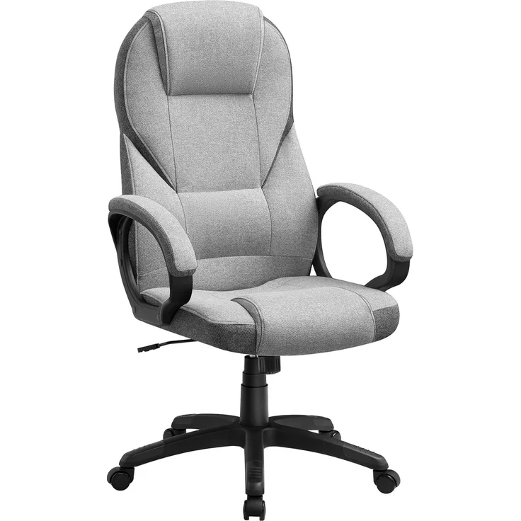 Songmics OBG022G01 Bürostuhl, Gaming Stuhl, Schreibtischstuhl, Taubengrau, 54x50 x (112-122) cm