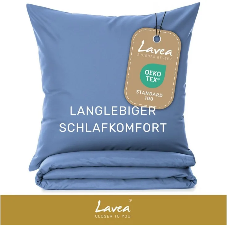Lavea Bettwäsche Mikrofaser Bettwäsche-Sets mit Kissenbezügen und Bettbezügen, 2 teilig, Bettbezug und Kissenbezug mit Reißverschluss, weich, hypoallergen