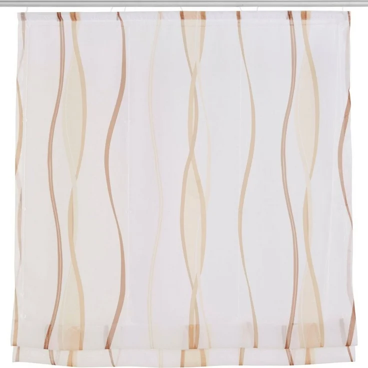 OTTO home Raffrollo Dimona, mit Klettschiene, Transparent, Voile, Polyester, Wellen – Bild 2