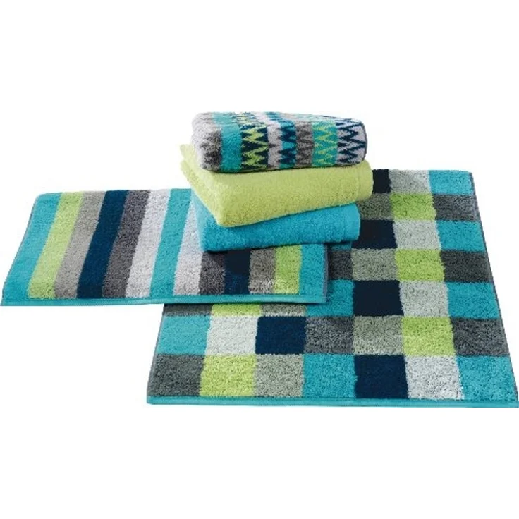CAWÖ Handtuch - Lifestyle, Walkfrottier, Baumwolle, einfarbig Türkis 50x100cm – Bild 3