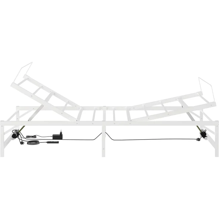 vidaXL Elektrisch verstellbares Bettgestell Weiß 90 x 200 cm Stahl 42021397 – Bild 7