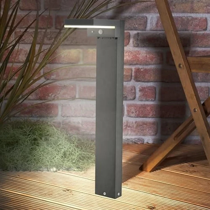esotec LED Solarleuchte Metall PIR-Standleuchte Stella H80cm 3Modi 40LEDs 3000K Garten 102936, LED fest integriert – Bild 7