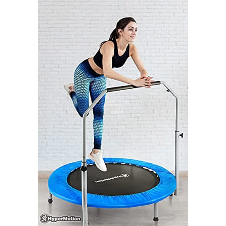 HyperMotion Indoor & Outdoor Trampolin, 97 cm mit verstellbarem Handgriff für Kinder und Jugendliche, max. Tragfähigkeit 100 kg – Bild 2