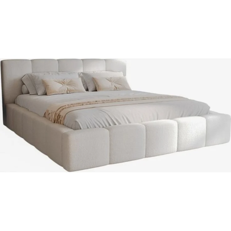 Compleo Polsterbett Wolkenbett modern und elegant, Designerbett LARAS (TOPSELLER Stauraumbett MADE IN EU), mit Bettkasten und Lattenrost – Bild 4