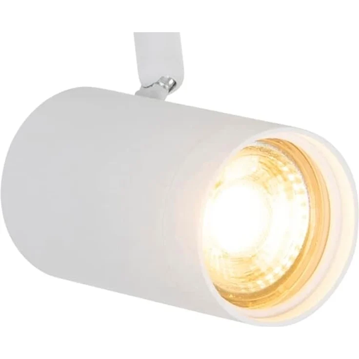 Qazqa Schienensystem-Sets Iconic jeana, ohne Leuchtmittel, GU10, Weiß, Modern, Aluminium, Deckenstrahler 3-flammig – Bild 2