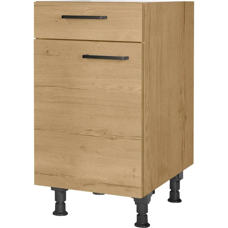 nobilia® Unterschrank "Structura", Ausrichtung wählbar, vormont, in den Breiten 30, 45 und 60 cm Breite, mit höhenverstellbaren Sockelfüßen, vormontiert – Bild 1