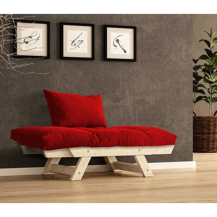 Skye Decor 'CPT8145-140' Garten-Sessel, Natur / Rot, 108-140 x 75 cm – Bild 3