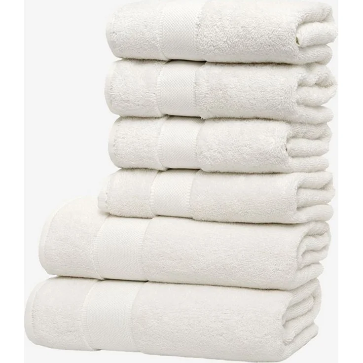 Wolkenfeld Handtuch Set Premium Low-Twist Baumwolle 550 g/m² – 6-teiliges Bade-Set, Frottier (6-St), 2 Duschtücher 70×140 cm & 4 Handtücher 50×100 cm – Bild 4