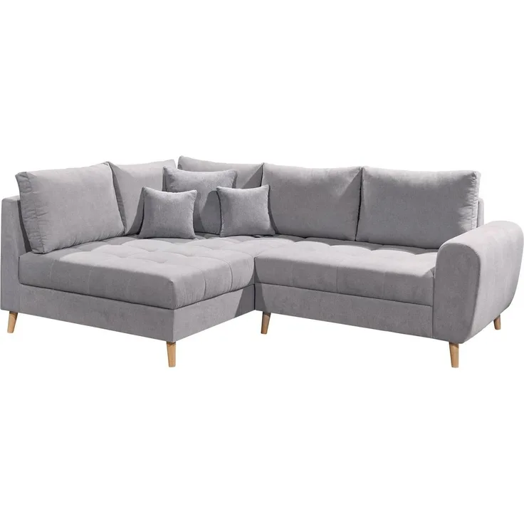 Bega Ecksofa ALICE in Stoff lichtgrau inkl. Nosagunterfederung 249x175 cm