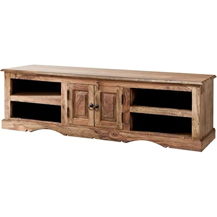 TV-Board Sheesham 150x45x45 grau geölt LEEDS #48 – Bild 1