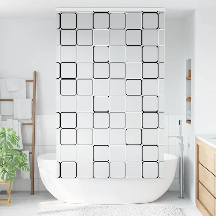 vidaXL Duschrollo mit Kassette 140x240 cm Stoffbreite 136 cm 4015049