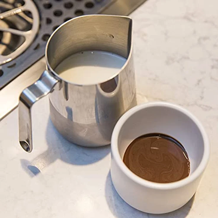 Fellow Doppelwandige Milchkunst-Keramikbecher Cortado (4,5 Unzen) Mattes Weiß – Bild 7