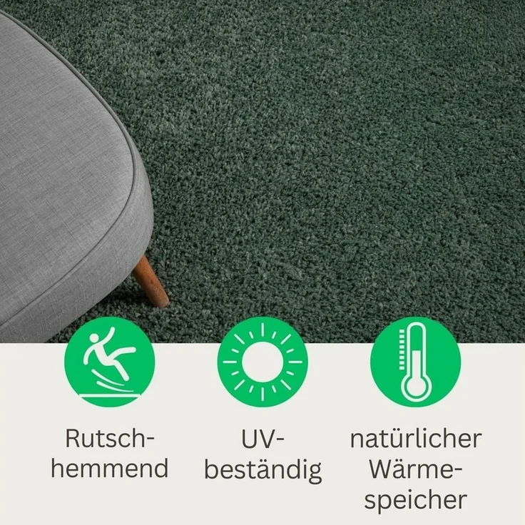 Wohnando Teppich MY-RUG Hochflorteppich Shaggy Star 90x60cm, rechteckig, Höhe: 38 mm, einfarbig, leicht glänzend, extra flauschig – Bild 3