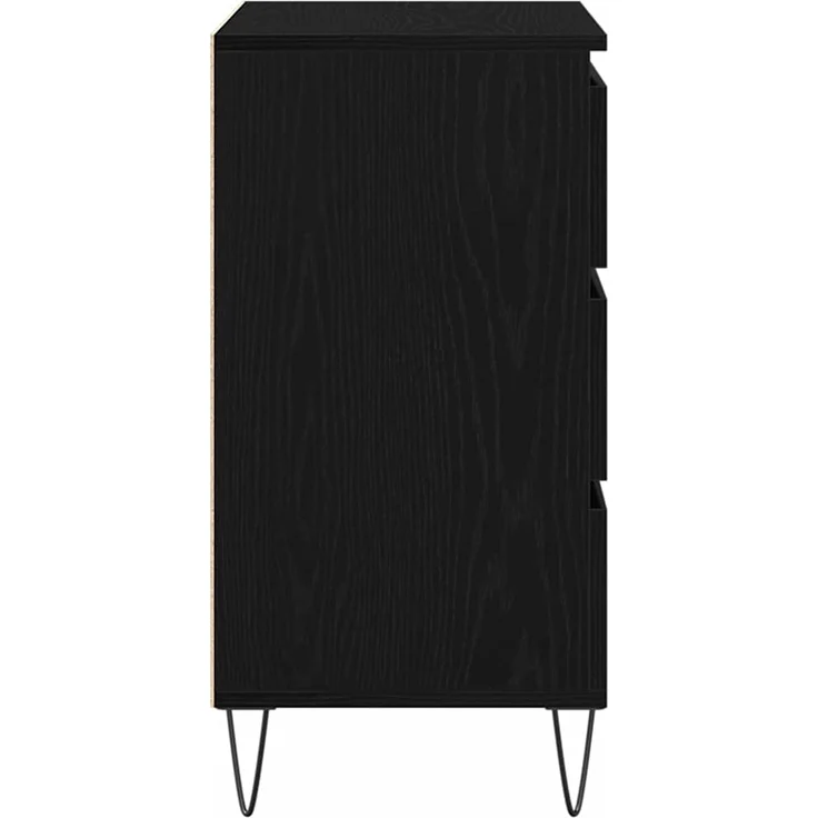 vidaXL Sideboard Schwarz Eichen-Optik 60 x 35 x 70 cm Holzwerkstoff 863497 – Bild 6