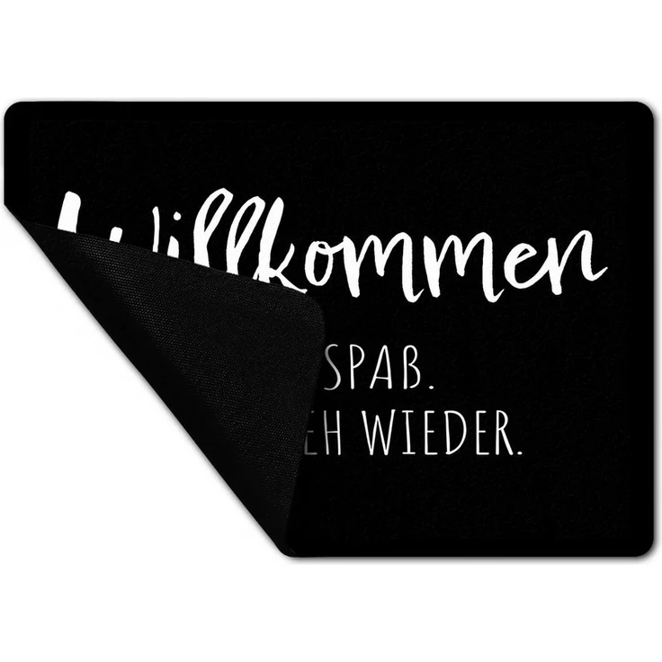 speecheese Fußmatte Hau ab Fußmatte in 35x50 cm ohne Rand Willkommen Nur Spaß. Bitte geh – Bild 2