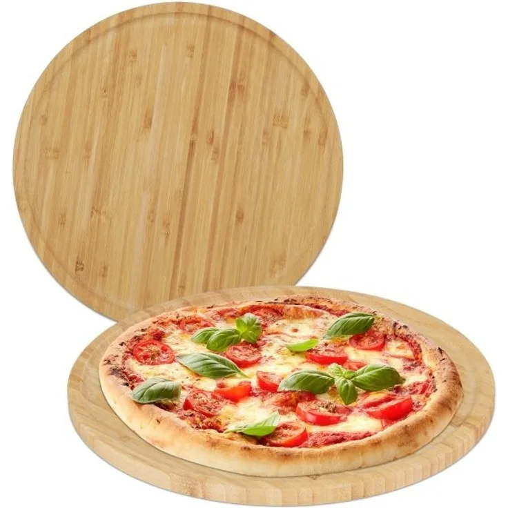 Bambus Pizzateller im 2er Set