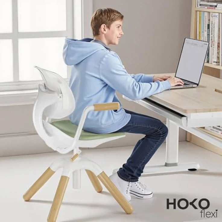 HOKO Kinderstuhl Höhenverstellbarer, mitwachsender Kinder Stuhl (Ergo Study Kid Kinder Schreibtisch Stuhl, Sitz und Rücken separat verstellbar. Ergonomisches Sitzen für Kinder, 1 St) – Bild 8