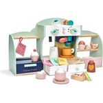 Kinderküchen Zubehör, \"Cafe Birds Nest\", aus Gummibaum Holz, mit Zubehör, tender leaf toys